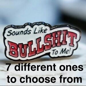 Creative Text Pin Sarcastic Humor Enamel